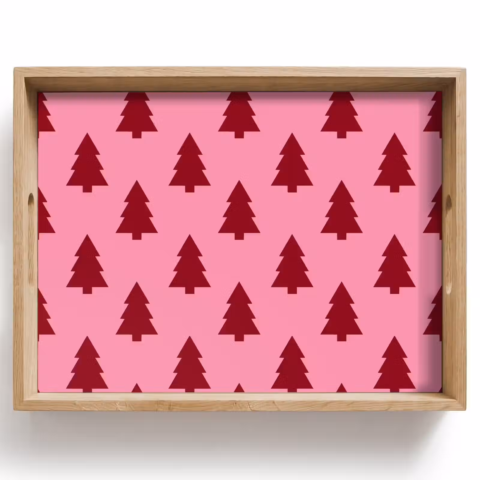 Dienblad - Kerstboom - Rood - Roze — 1