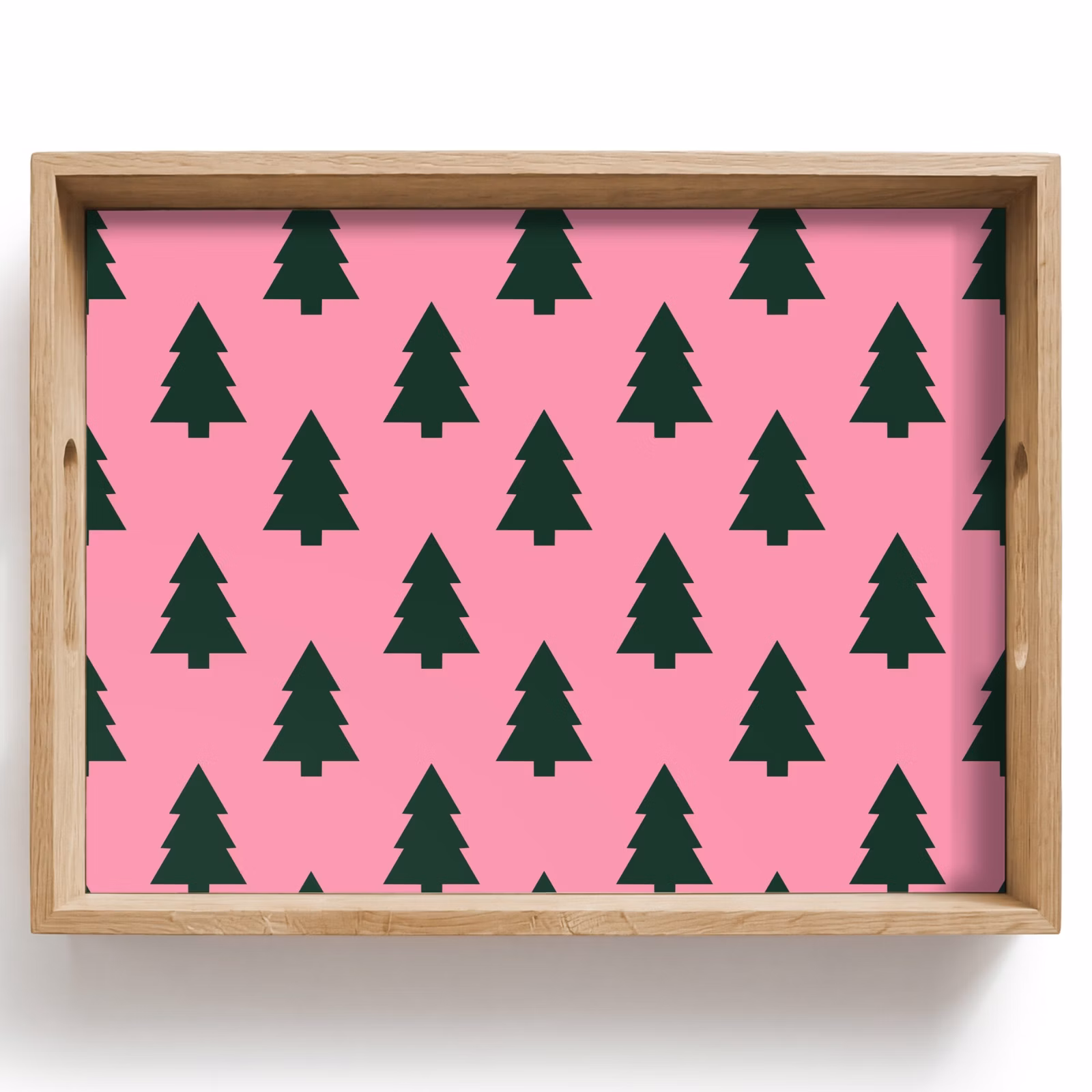 Dienblad - Kerstboom - Roze - Groen — 1