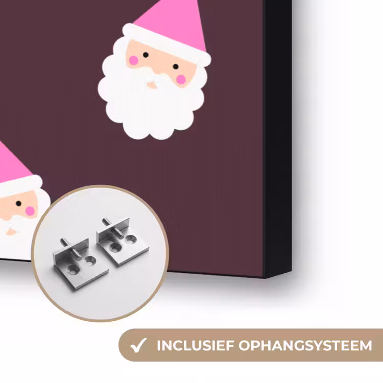 Art Frame - Kerstman - Kerst - Roze - Burgundy — 6