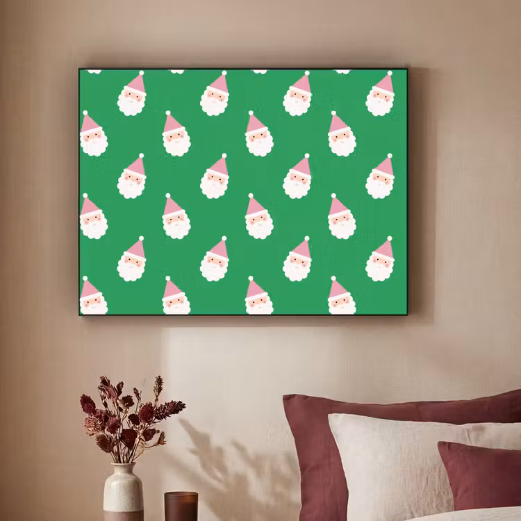 Art Frame - Kerstman - Kerst - Roze - Groen — 3