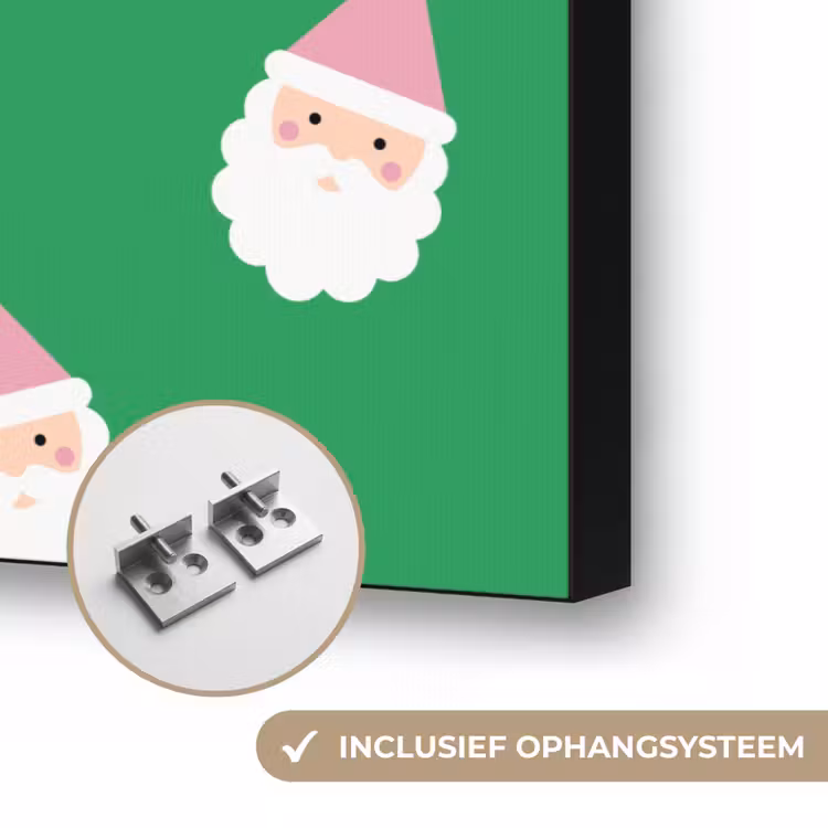 Art Frame - Kerstman - Kerst - Roze - Groen — 6