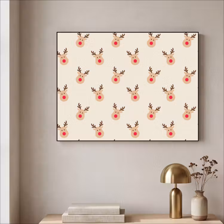 Art Frame - Rendieren - Kerst - Crème — 5