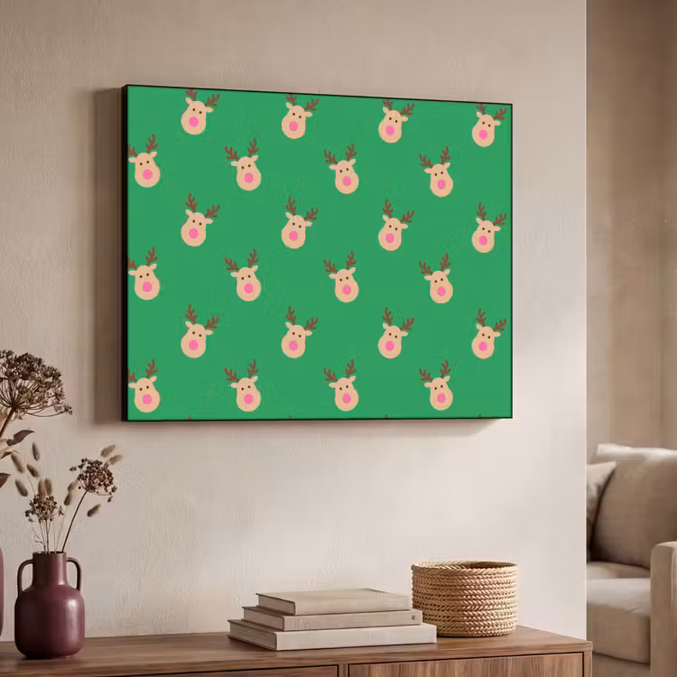 Art Frame - Rendieren - Kerst - Neon - Groen — 7