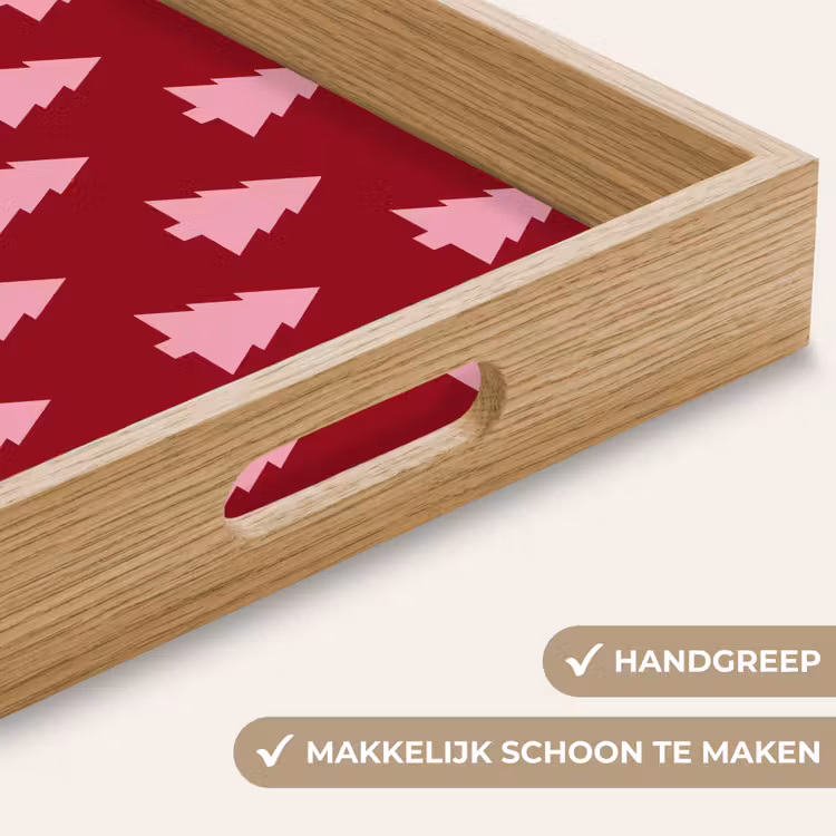 Dienblad - Kerstboom - Burguny - Roze — 5