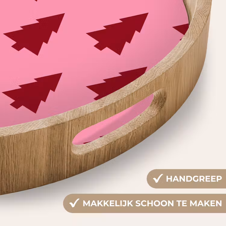 Dienblad - Kerstboom - Rood - Roze — 5