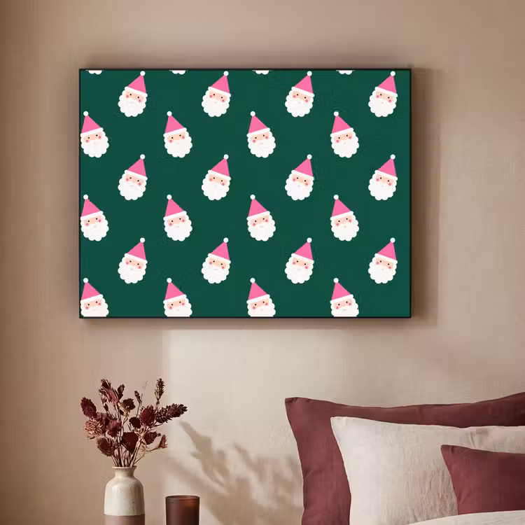 Art Frame - Kerstman - Kerst - Groen - Roze — 3