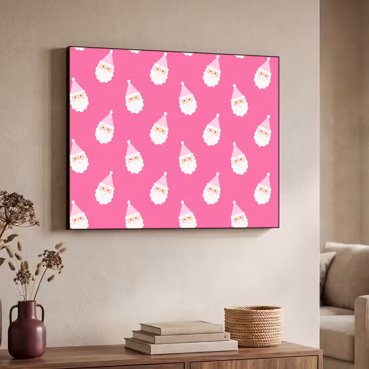 Art Frame - Kerstman - Kerst - Neon - Roze — 7
