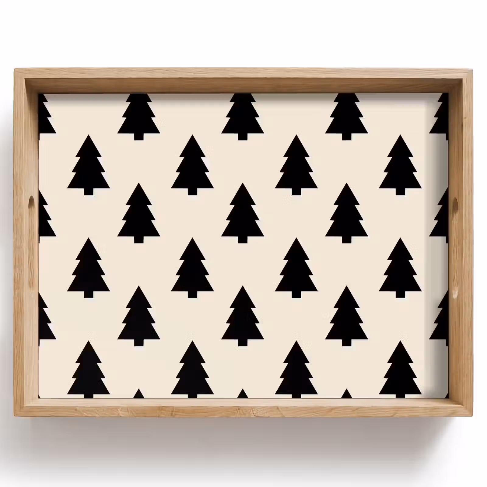 Dienblad - Kerstboom - Wit - Zwart — 1