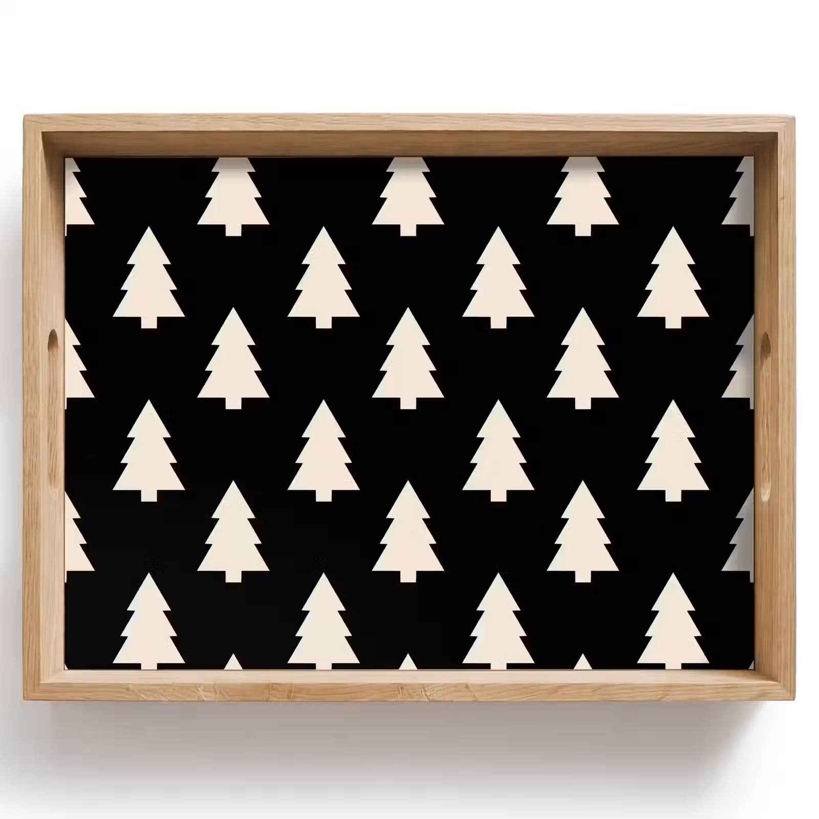 Dienblad - Kerstboom - Zwart - Wit — 1
