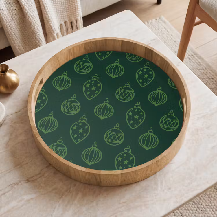 Dienblad - Kerstbal - Groen - Kerst — 2