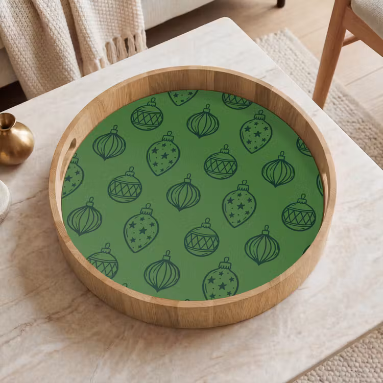 Dienblad - Kerstbal - Kerst - Groen — 2