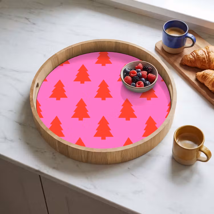 Dienblad - Kerstboom - Rood - Neon — 4