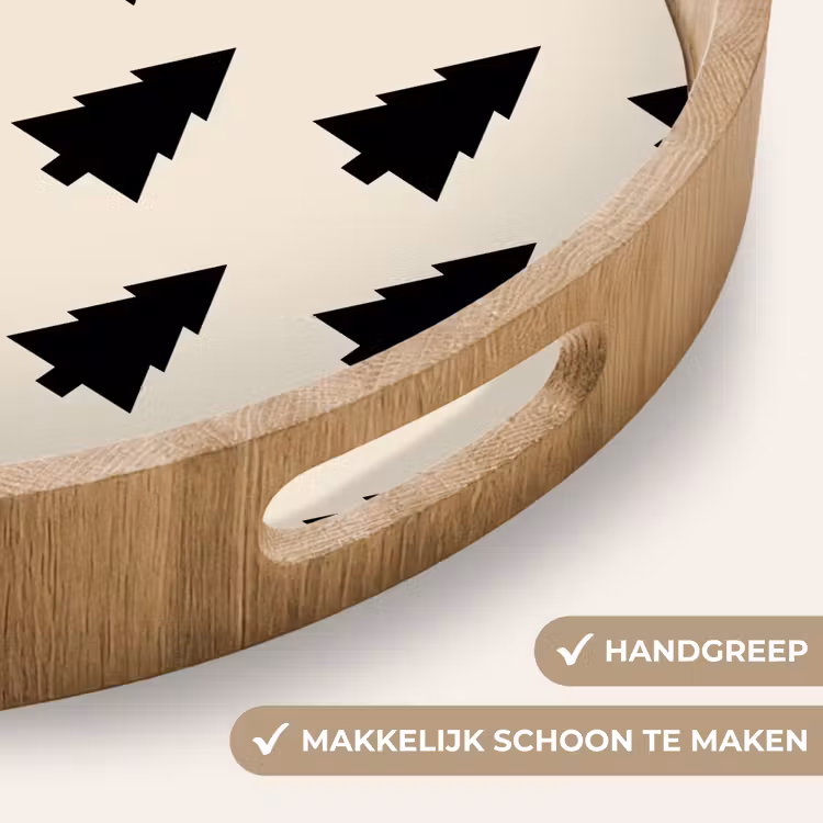 Dienblad - Kerstboom - Wit - Zwart — 5