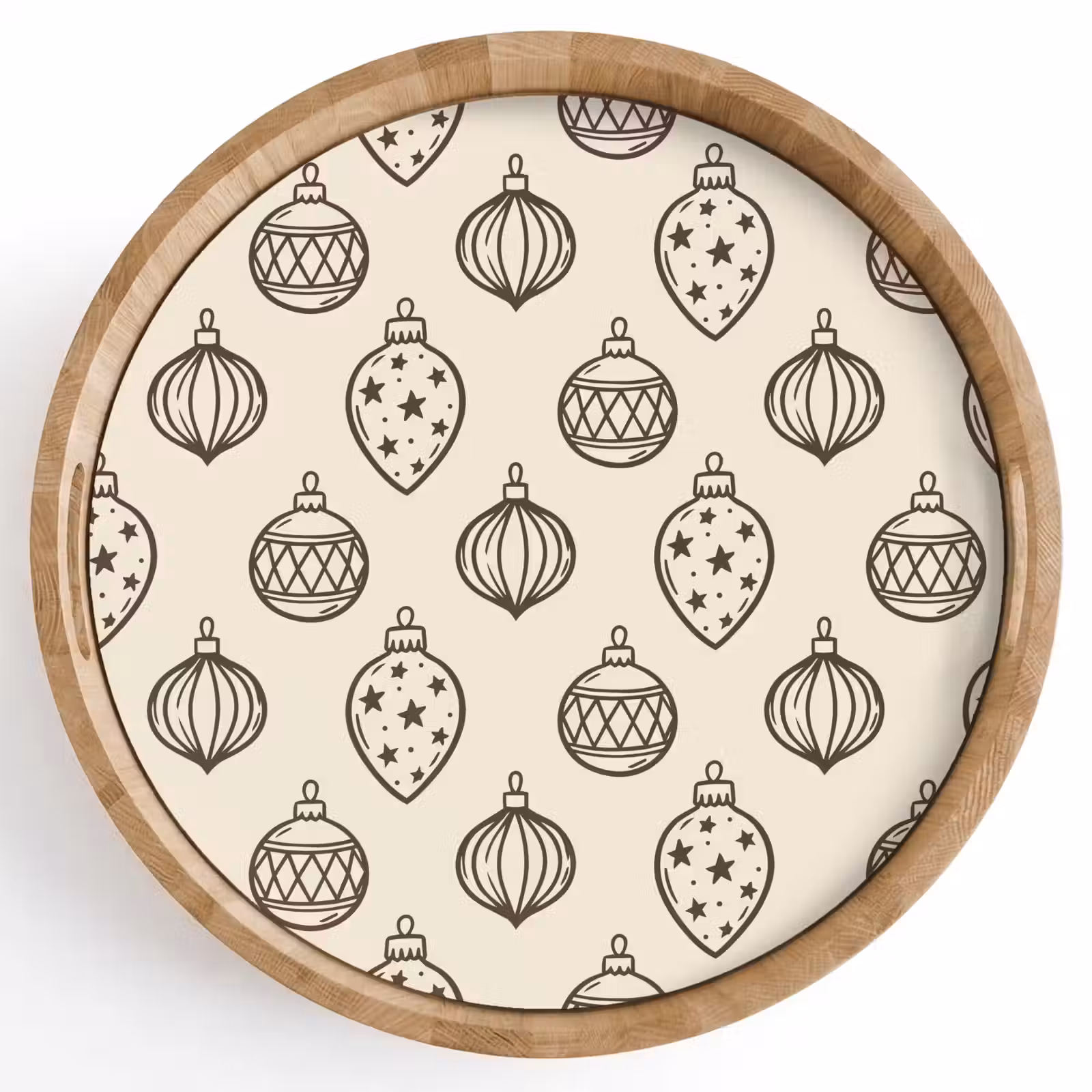 Dienblad - Kerstbal - Groen - Crème — 1