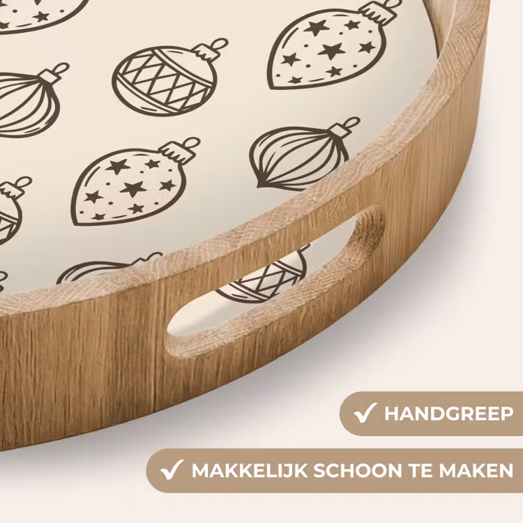 Dienblad - Kerstbal - Groen - Crème — 5