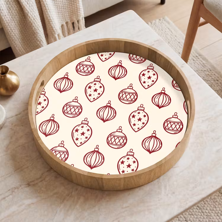 Dienblad - Kerstbal - Rood - Kerst — 2