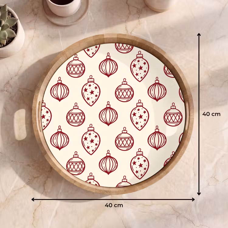 Dienblad - Kerstbal - Rood - Kerst — 9
