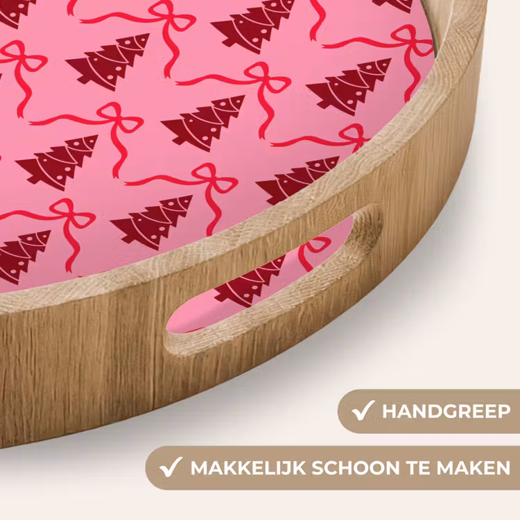 Dienblad - Kerst - Rood - Roze - Strik — 5
