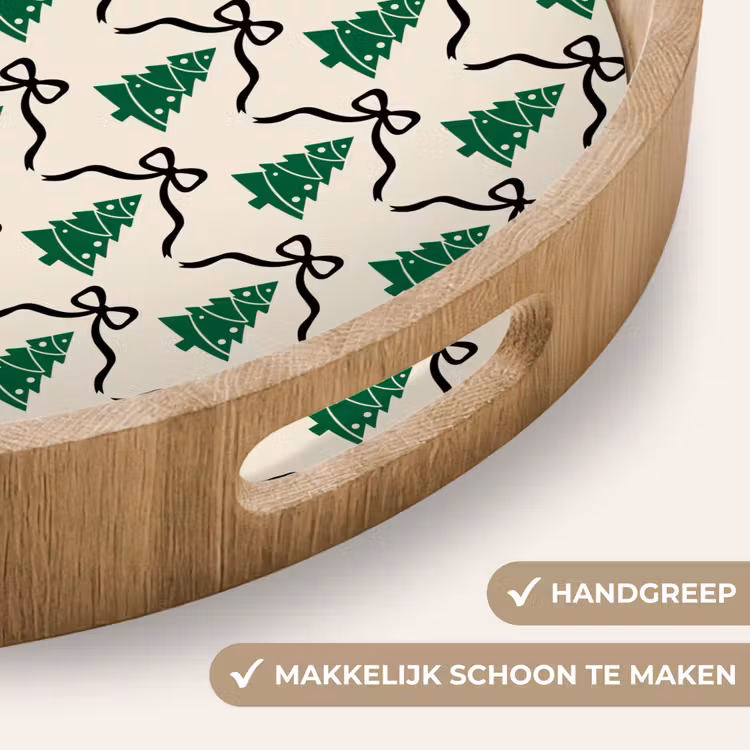 Dienblad - Kerst - Wit - Zwart - Strik — 5