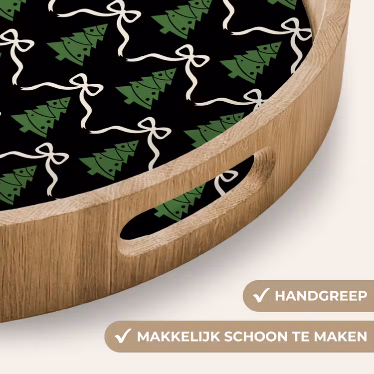 Dienblad - Kerst - Zwart - Wit - Strik — 5