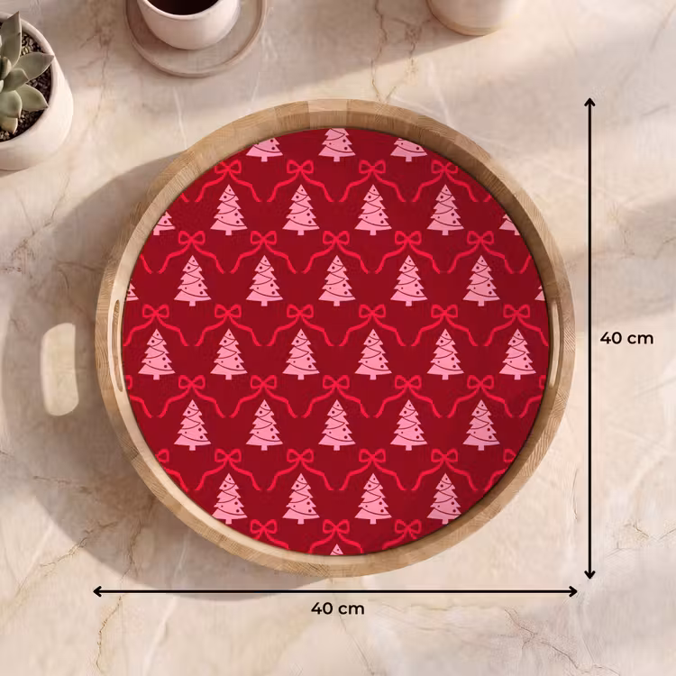 Dienblad - Strik - Rood - Roze - Kerst — 9