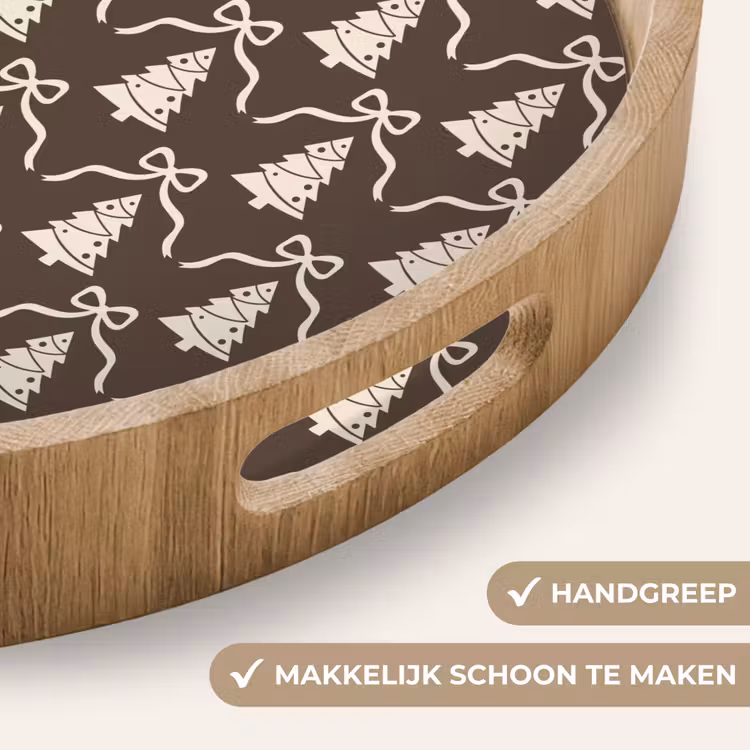 Dienblad - Strik - Taupe - Wit - Kerst — 5