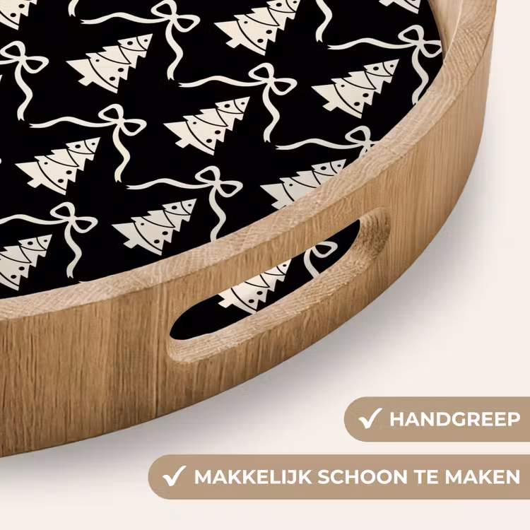 Dienblad - Strik - Wit - Zwart - Kerst — 5