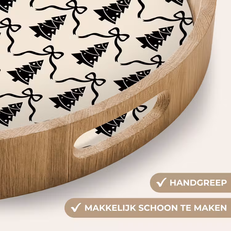Dienblad - Strik - Zwart - Wit - Kerst — 5