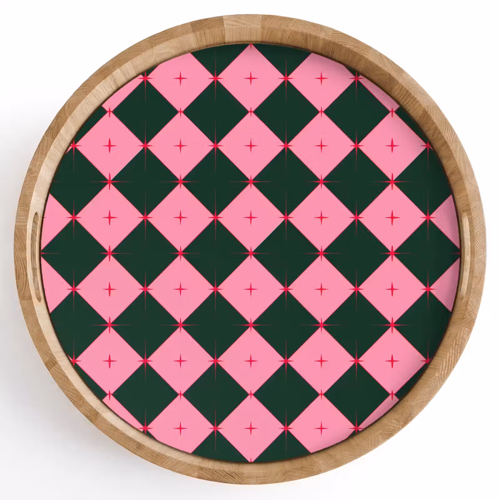 Dienblad - Ster - Roze - Groen - Kerst — 1