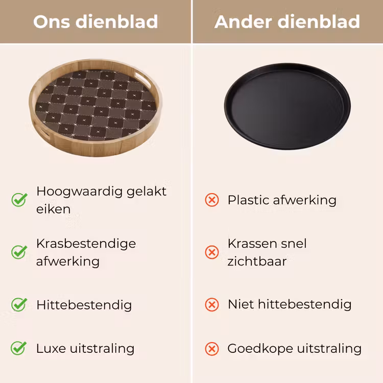 Dienblad - Ster - Bruin - Taupe - Kerst — 3