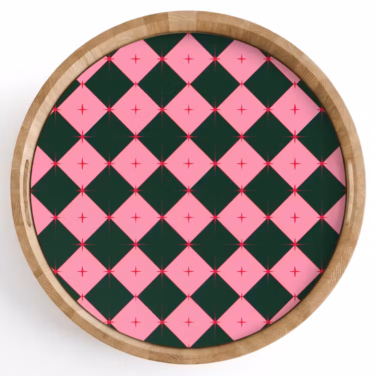 Dienblad - Ster - Roze - Groen - Kerst — 1