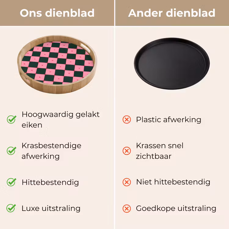 Dienblad - Ster - Roze - Groen - Kerst — 3