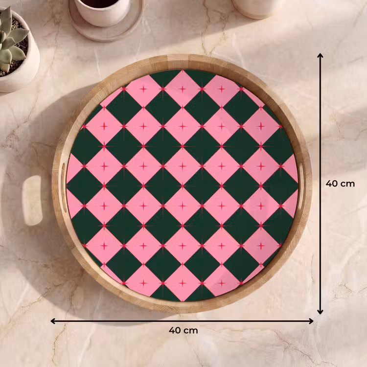 Dienblad - Ster - Roze - Groen - Kerst — 9