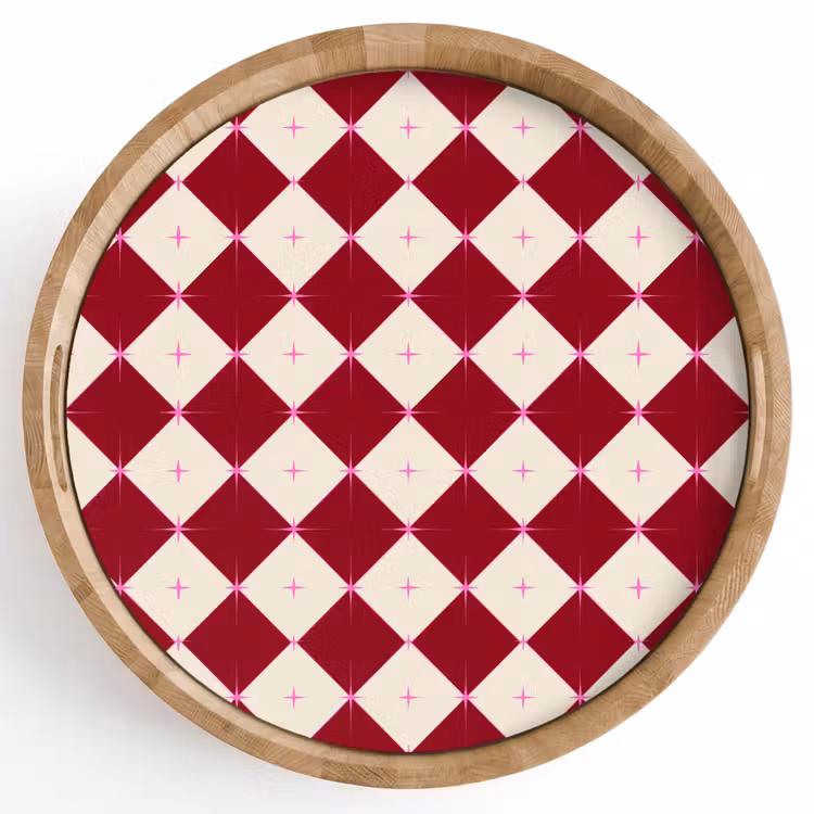 Dienblad - Ster - Roze - Rood - Kerst — 1