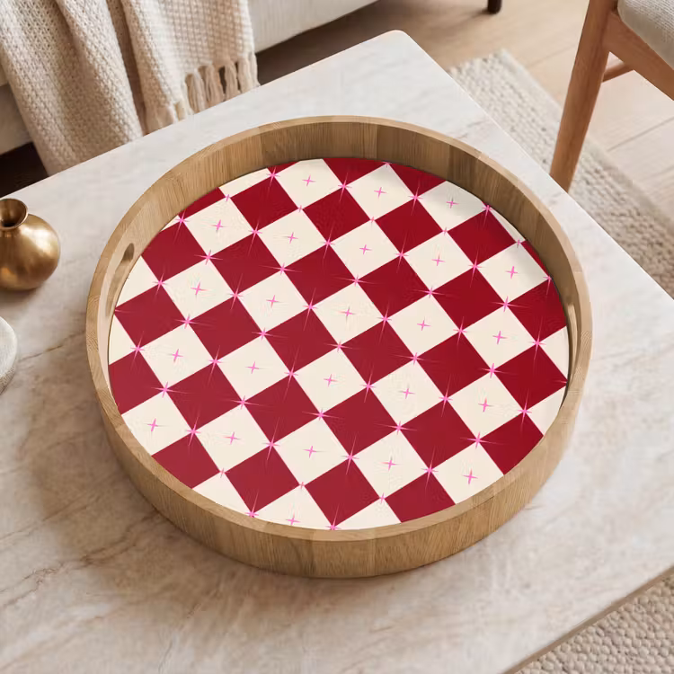 Dienblad - Ster - Roze - Rood - Kerst — 2