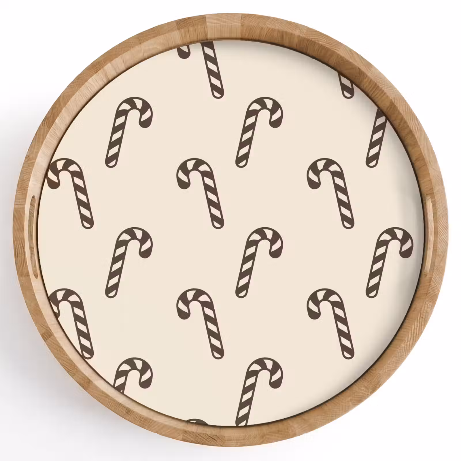 Dienblad - Kerst - Grijs - Crème - Zuurstok — 1