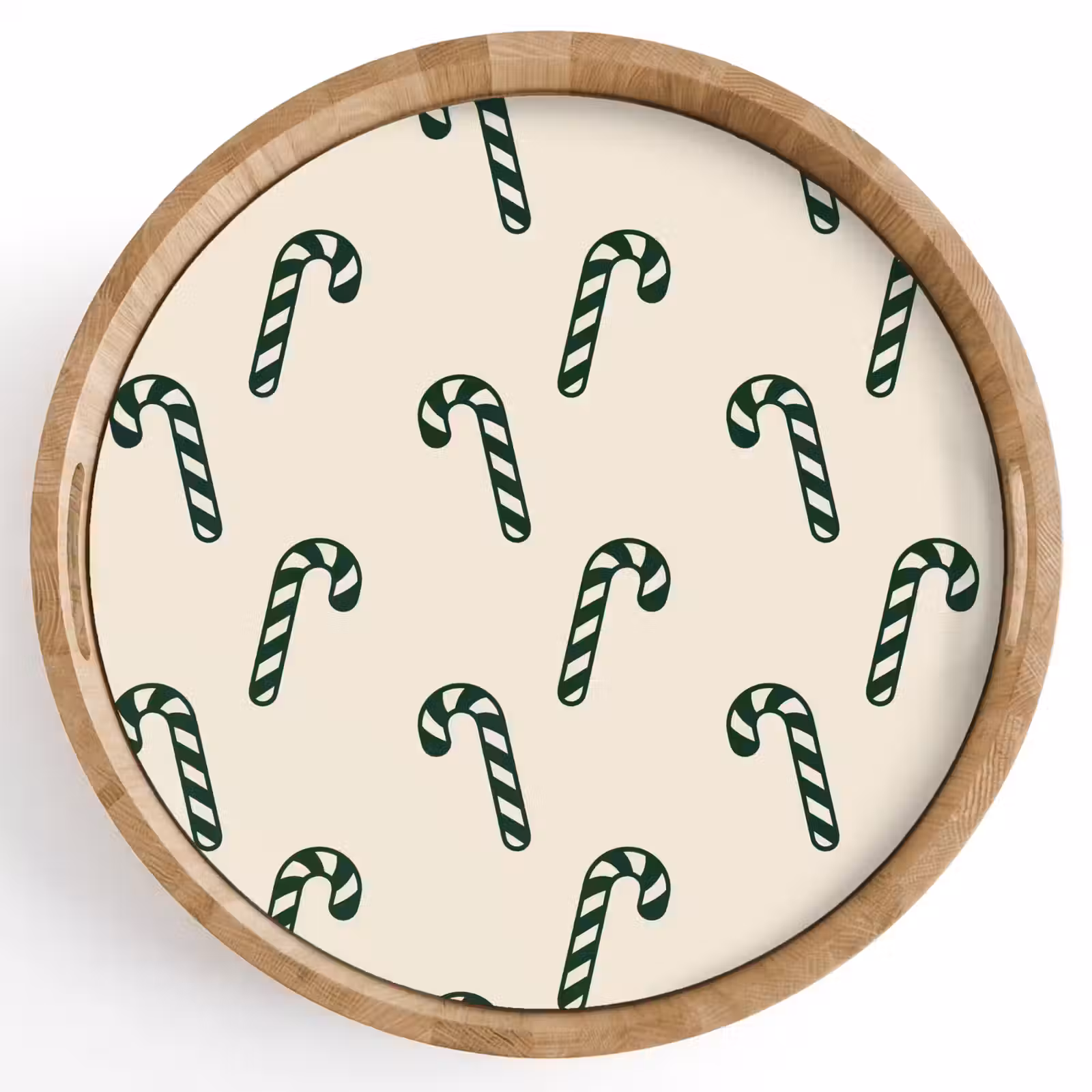 Dienblad - Kerst - Groen - Crème - Zuurstok — 1