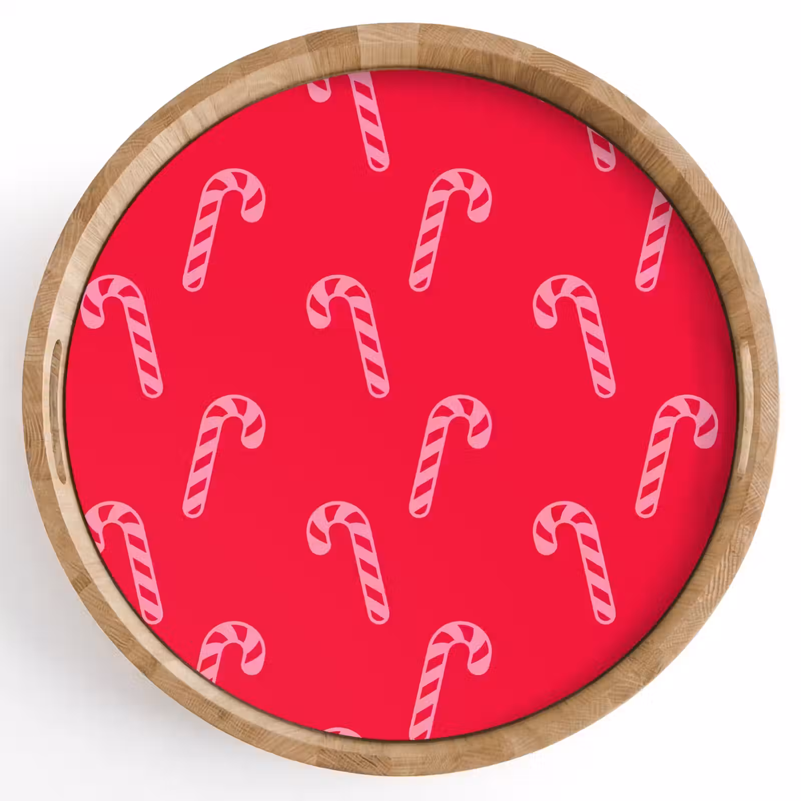 Dienblad - Kerst - Roze - Rood - Zuurstok — 1