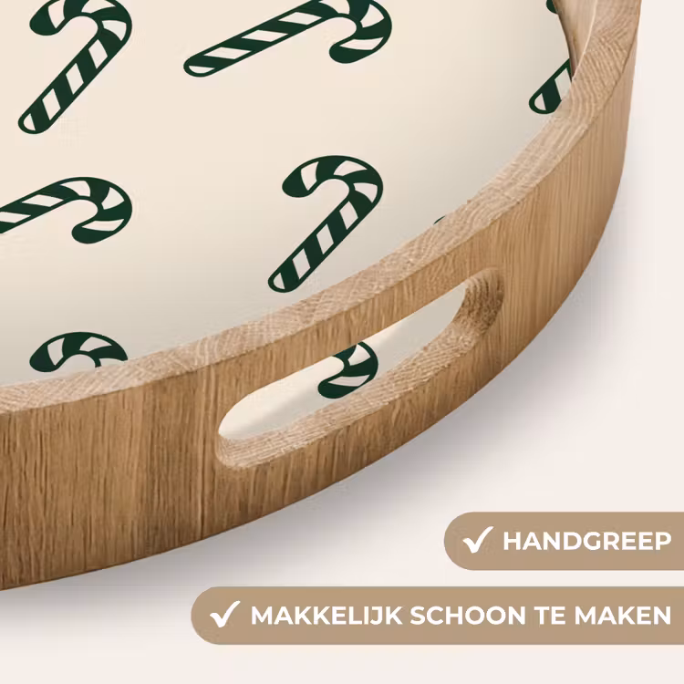 Dienblad - Kerst - Groen - Crème - Zuurstok — 5