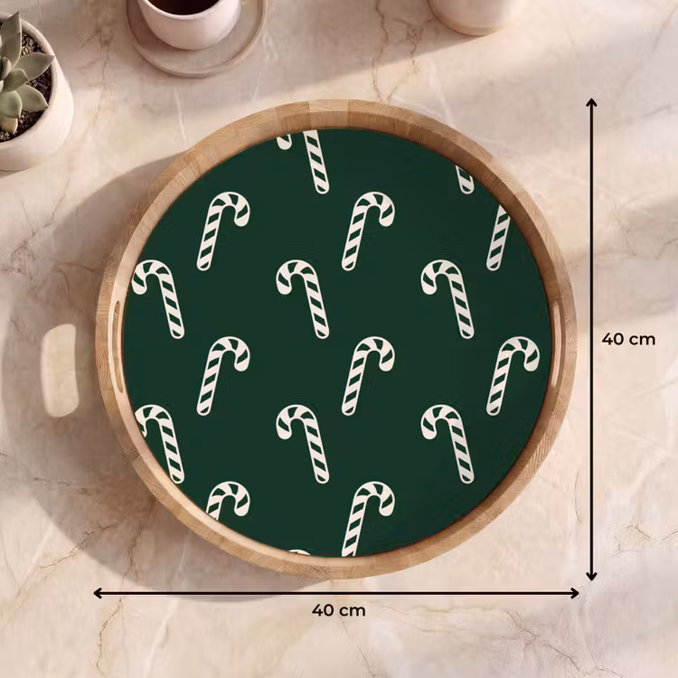 Dienblad - Kerst - Groen - Wit - Zuurstok — 9