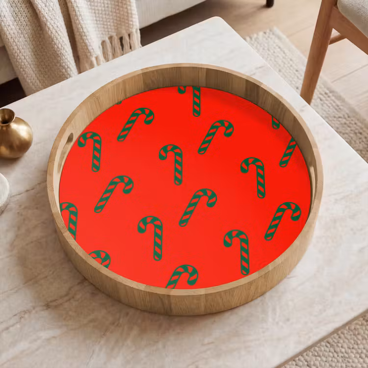 Dienblad - Kerst - Rood - Groen - Zuurstok — 2