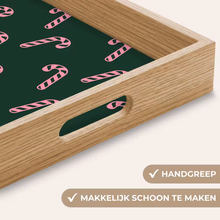 Dienblad - Kerst - Roze - Groen - Zuurstok — 5