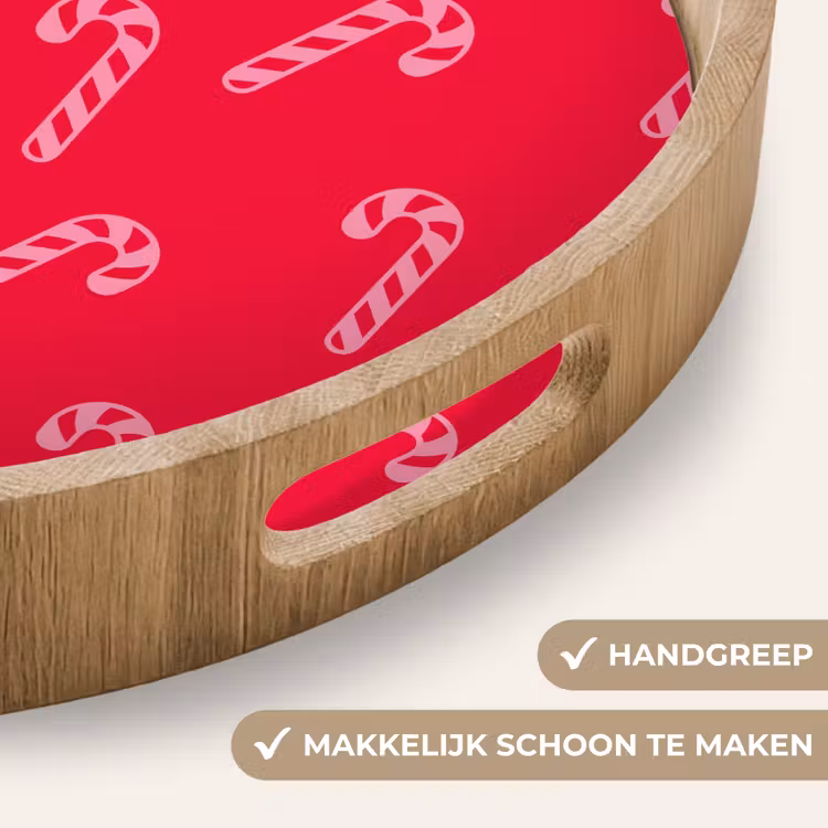 Dienblad - Kerst - Roze - Rood - Zuurstok — 5