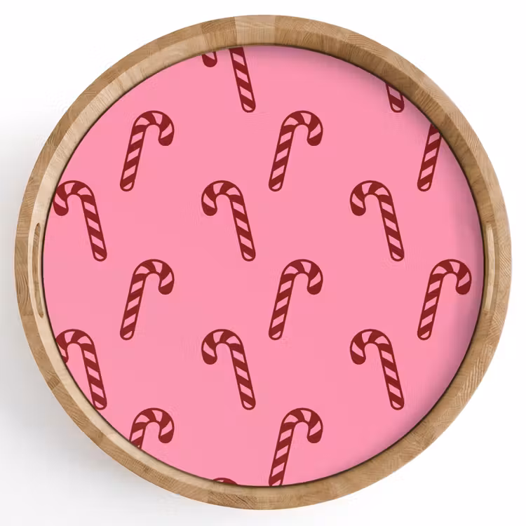 Dienblad - Kerst - Roze - Zuurstok - Rood — 1