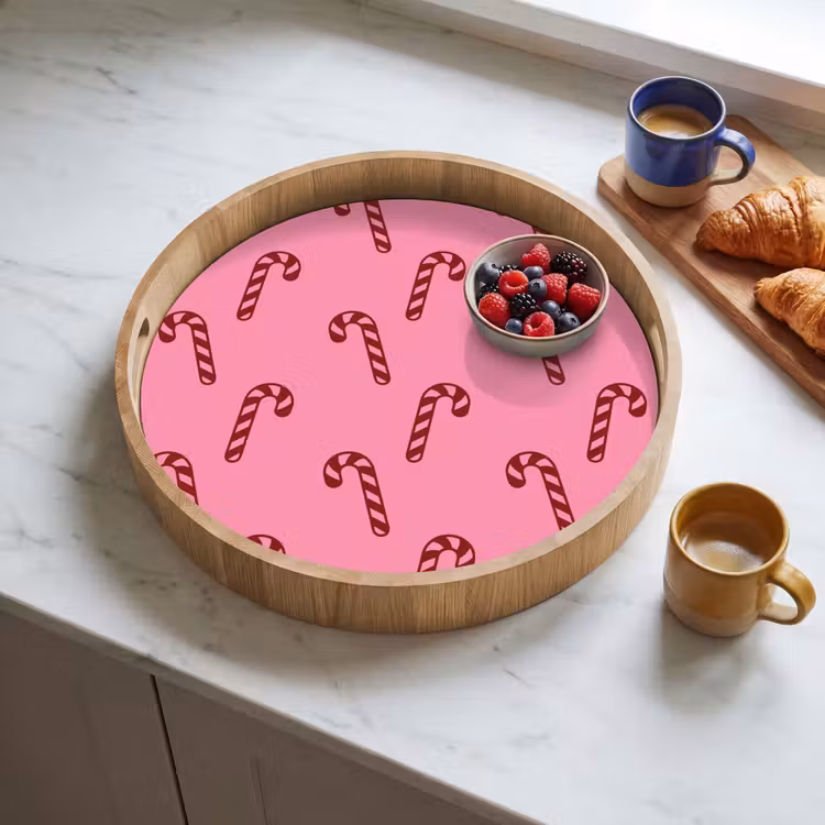 Dienblad - Kerst - Roze - Zuurstok - Rood — 4