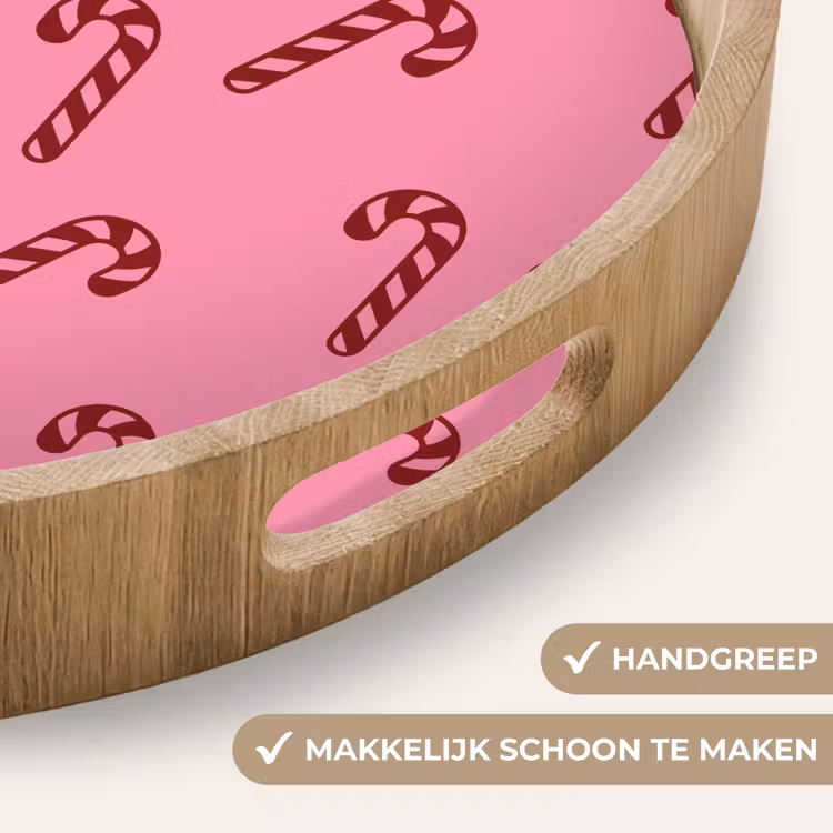 Dienblad - Kerst - Roze - Zuurstok - Rood — 5