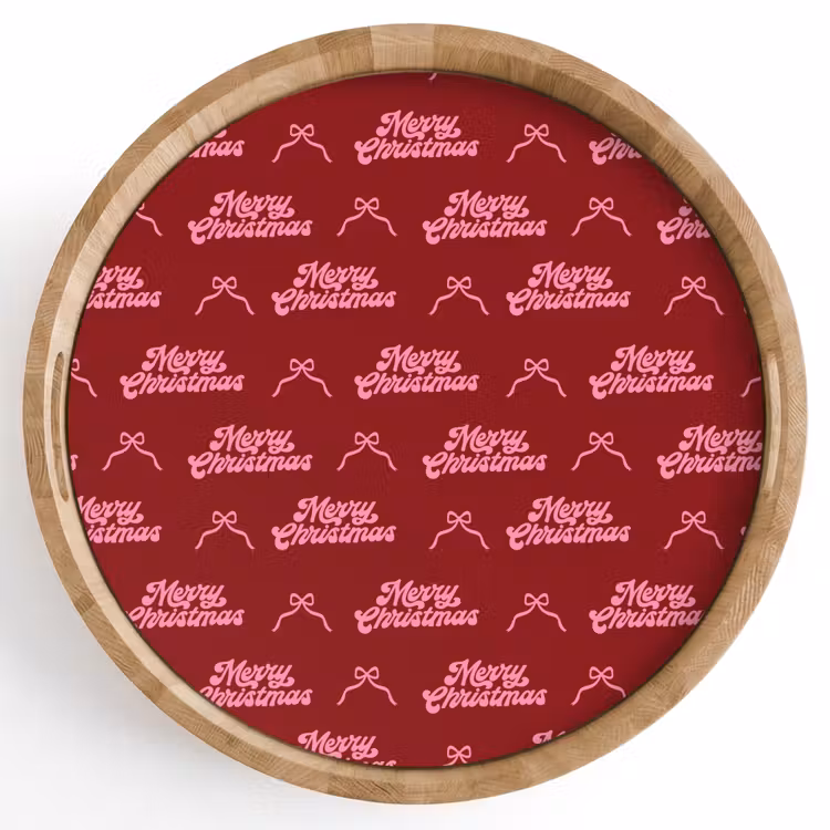 Dienblad - Tekst - Rood - Roze - Strik — 1