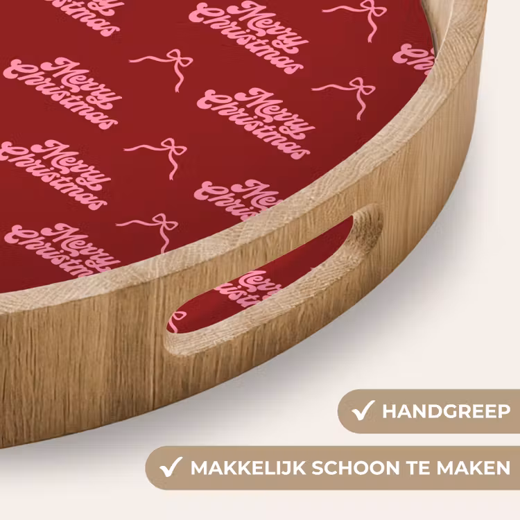 Dienblad - Tekst - Rood - Roze - Strik — 5