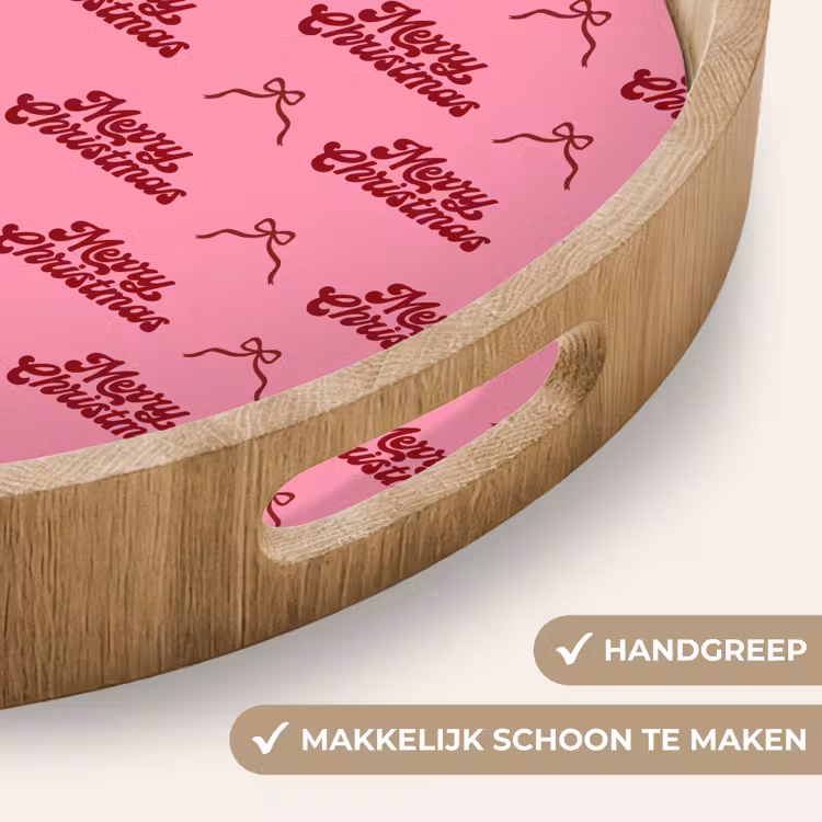 Dienblad - Tekst - Roze - Rood - Strik — 5