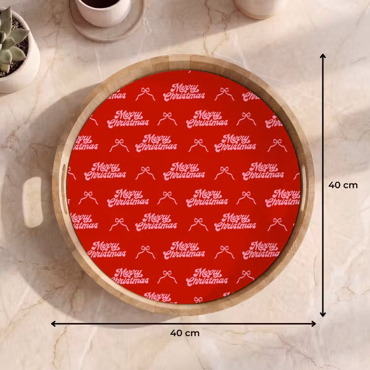 Dienblad - Tekst - Strik - Roze - Rood — 9